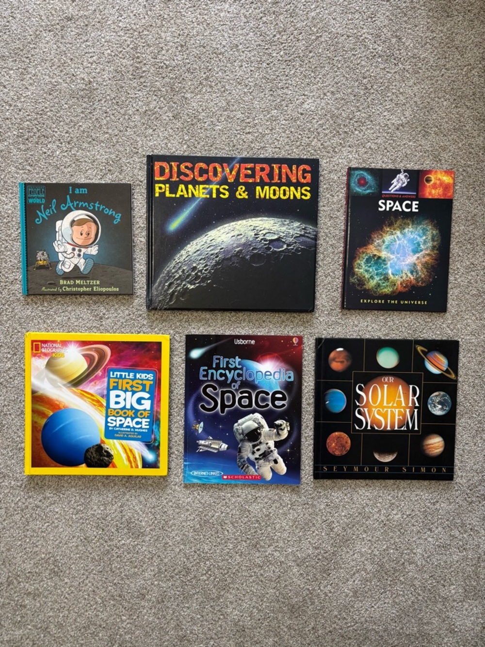 Solar system space exploration book bundle kids